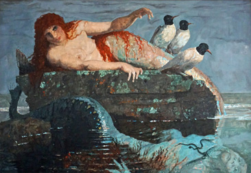 Arnold B&ouml;cklin (1827-1901) Meeresstille 1887 103x150cm
